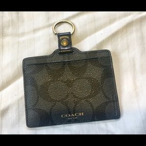 Black Coach Keychain and Card Holder
